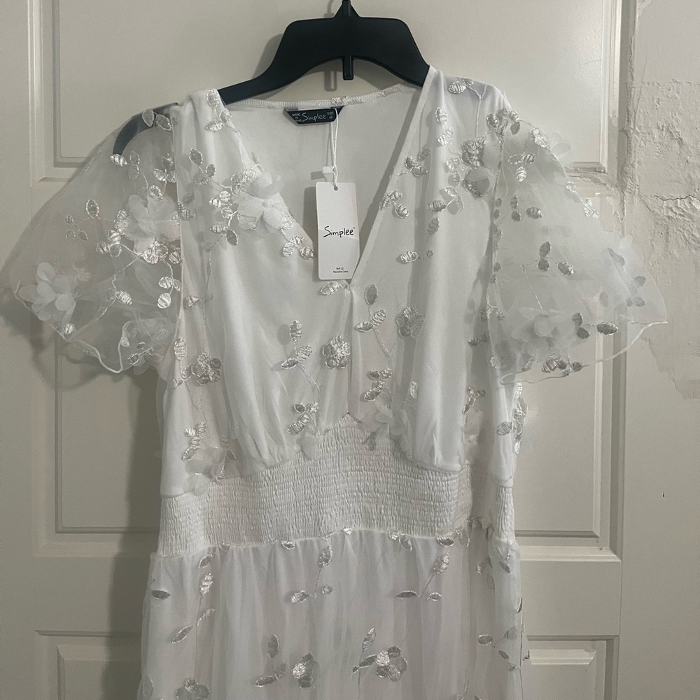 White lace maxi dress - Picture 4 of 5